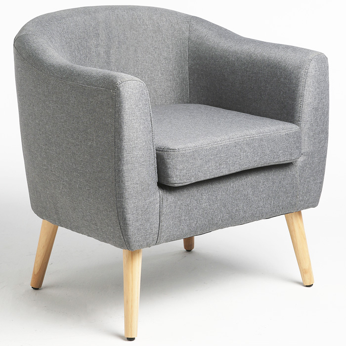 Wooden Legs Fabric Tub Chair Wh6061