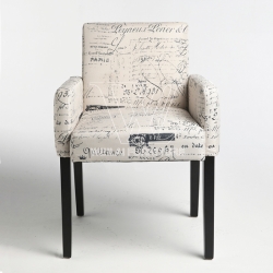 Wood Legs Fabric Armchair