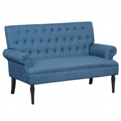 Fabric Bottoned Two Seater Loveseat