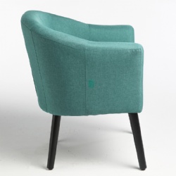Wooden Legs Fabric Tub Chair